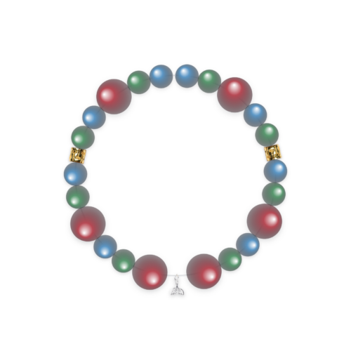Blue Cat's Eye & White Mermaid Tail Bracelet – 237A5F