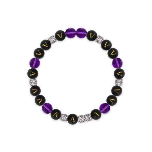 Balanced Red Onyx Initial R Bracelet – 5981D4 Balanced Red Onyx Initial R Bracelet – 5981D4