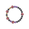 Balanced Black Onyx Initial O & Red Strawberry Crystal Signature Bracelet – F0BACF